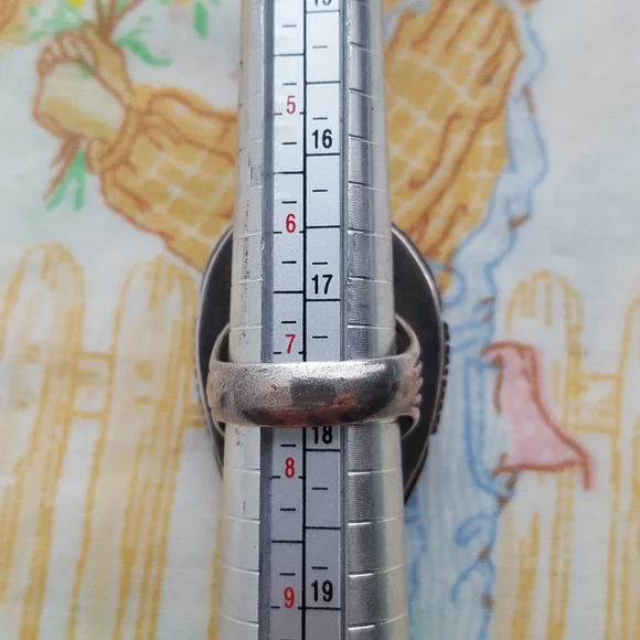 🌙HUGE Sterling Turquoise Ring - Picture 10 of 16